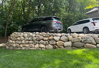 Hardscaping with stones